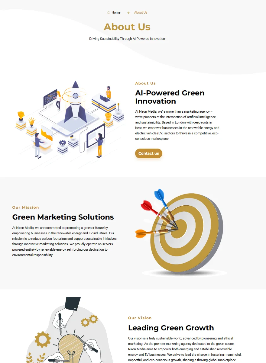 Niron Media about page